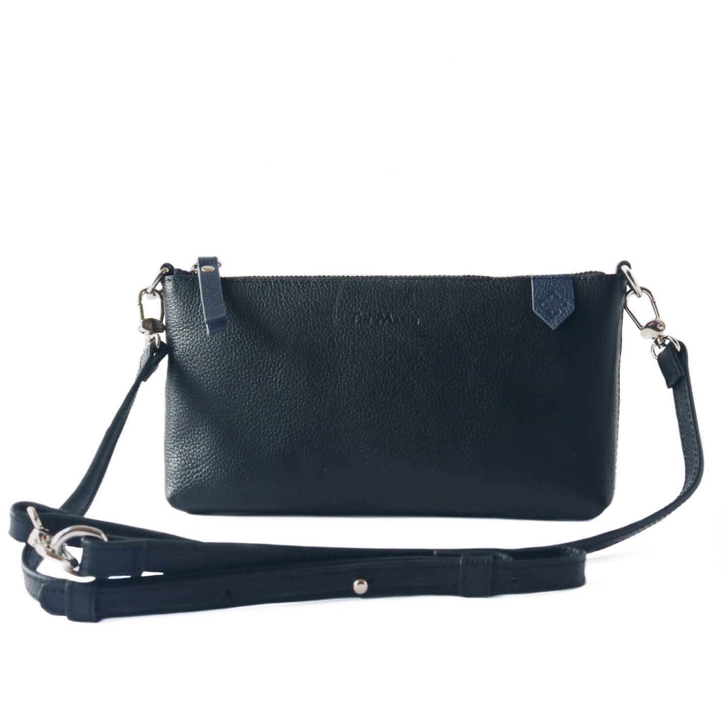 Elia Convertible Leather Bag – Clutch, Shoulder & Crossbody Tin Marin Brand