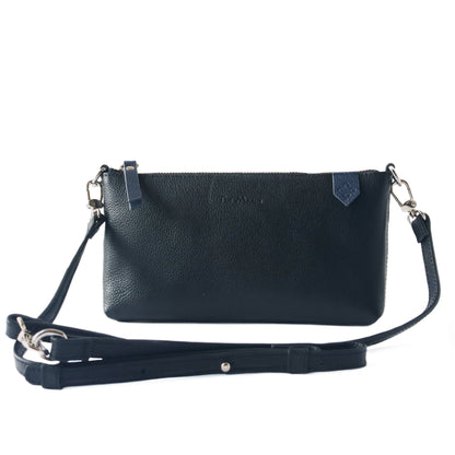 Elia Convertible Leather Bag – Clutch, Shoulder & Crossbody Tin Marin Brand