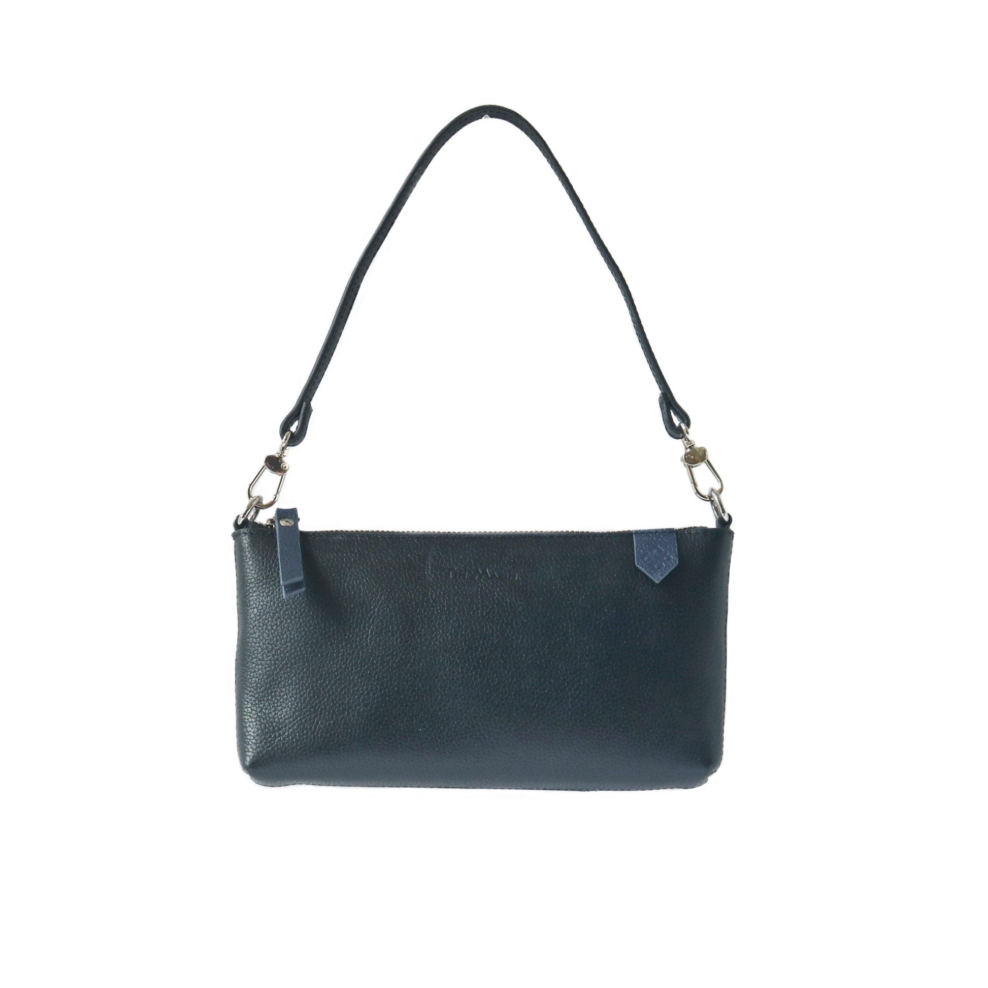 Elia Convertible Leather Bag – Clutch, Shoulder & Crossbody Tin Marin Brand