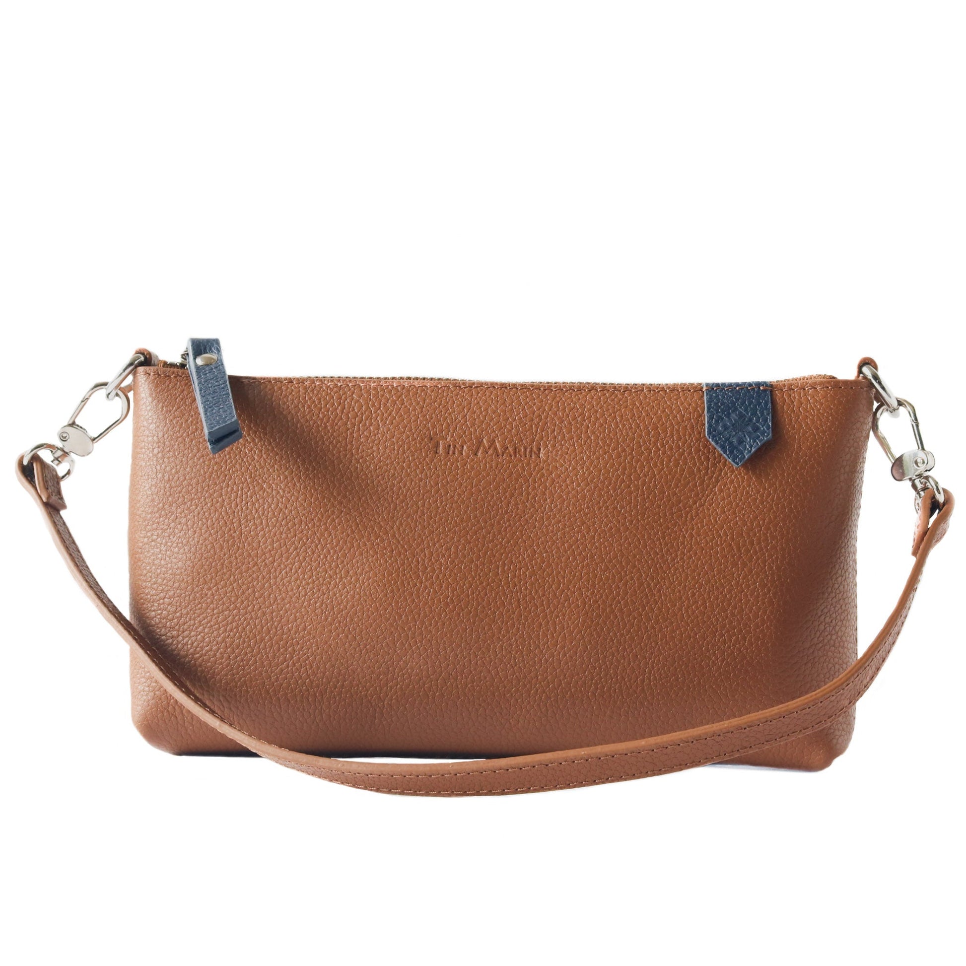 Elia Convertible Leather Bag – Clutch, Shoulder & Crossbody Tin Marin Brand