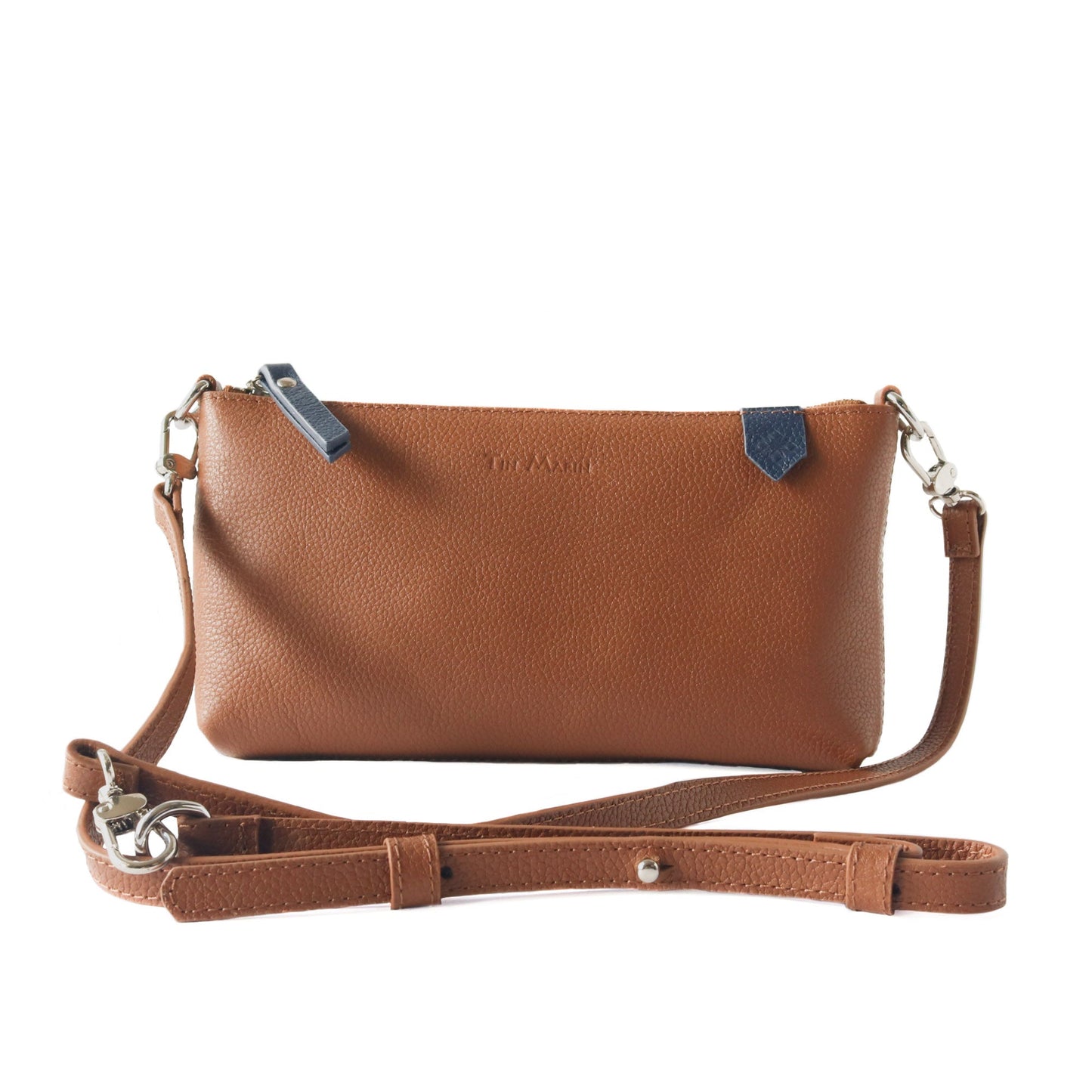 Elia Convertible Leather Bag – Clutch, Shoulder & Crossbody Tin Marin Brand