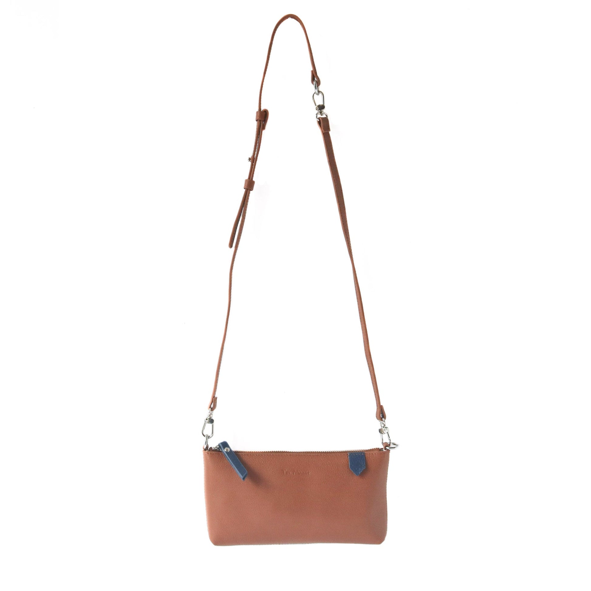 Elia Convertible Leather Bag – Clutch, Shoulder & Crossbody Tin Marin Brand