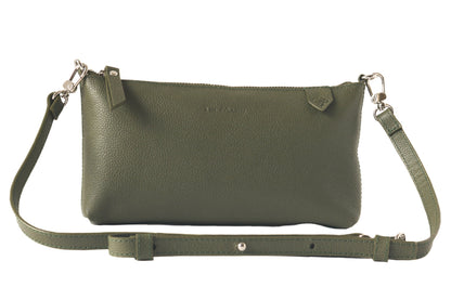 Elia Convertible Leather Bag – Clutch, Shoulder & Crossbody Tin Marin Brand