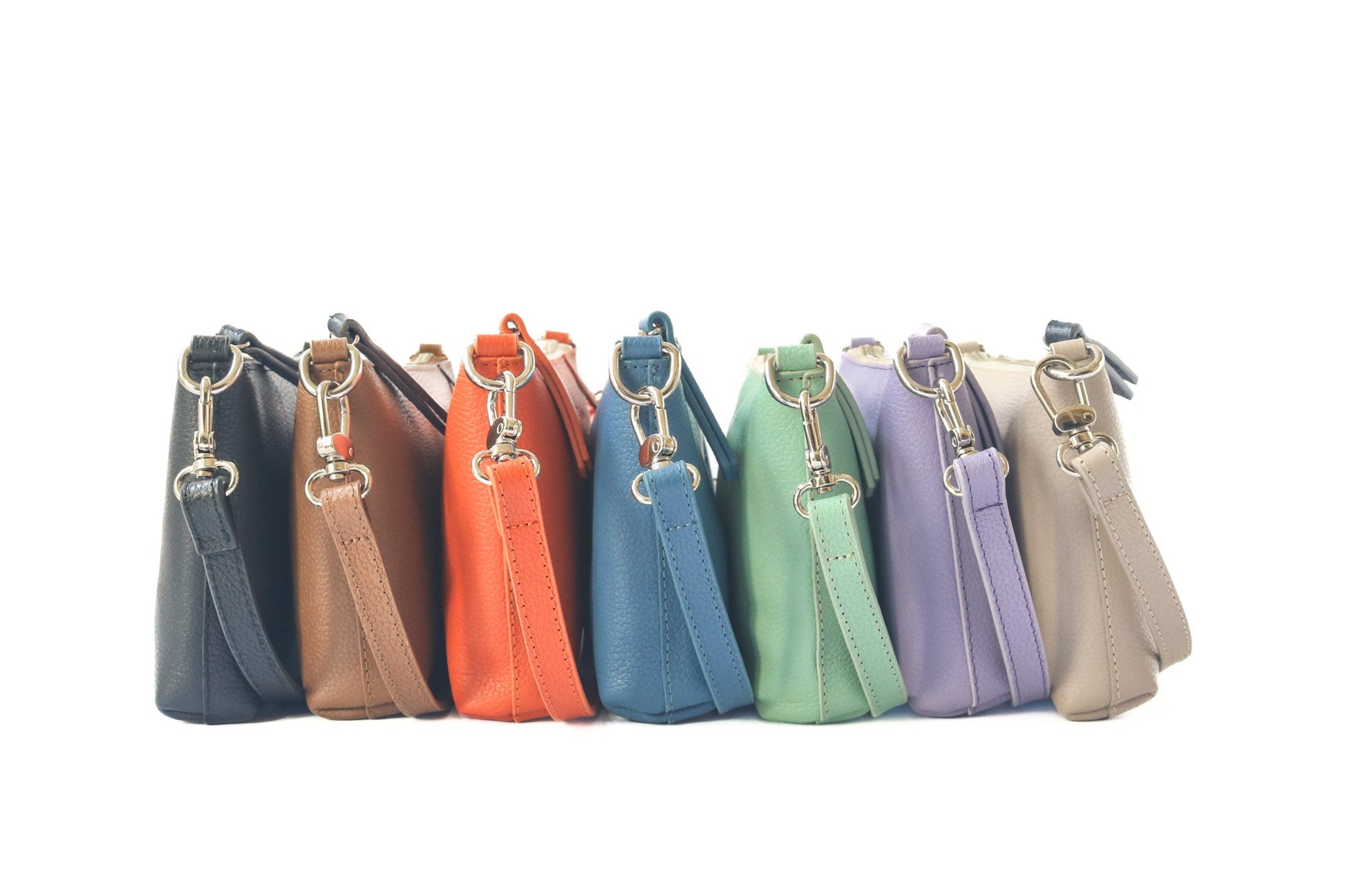 Elia Convertible Leather Bag – Clutch, Shoulder & Crossbody Tin Marin Brand