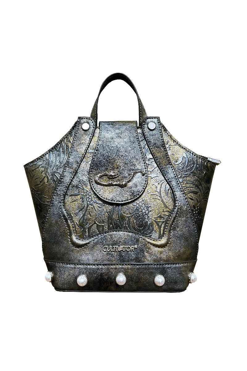 Embossed Flowers Mini Bag