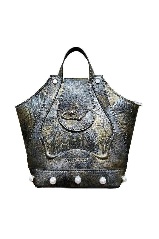 Embossed Flowers Mini Bag