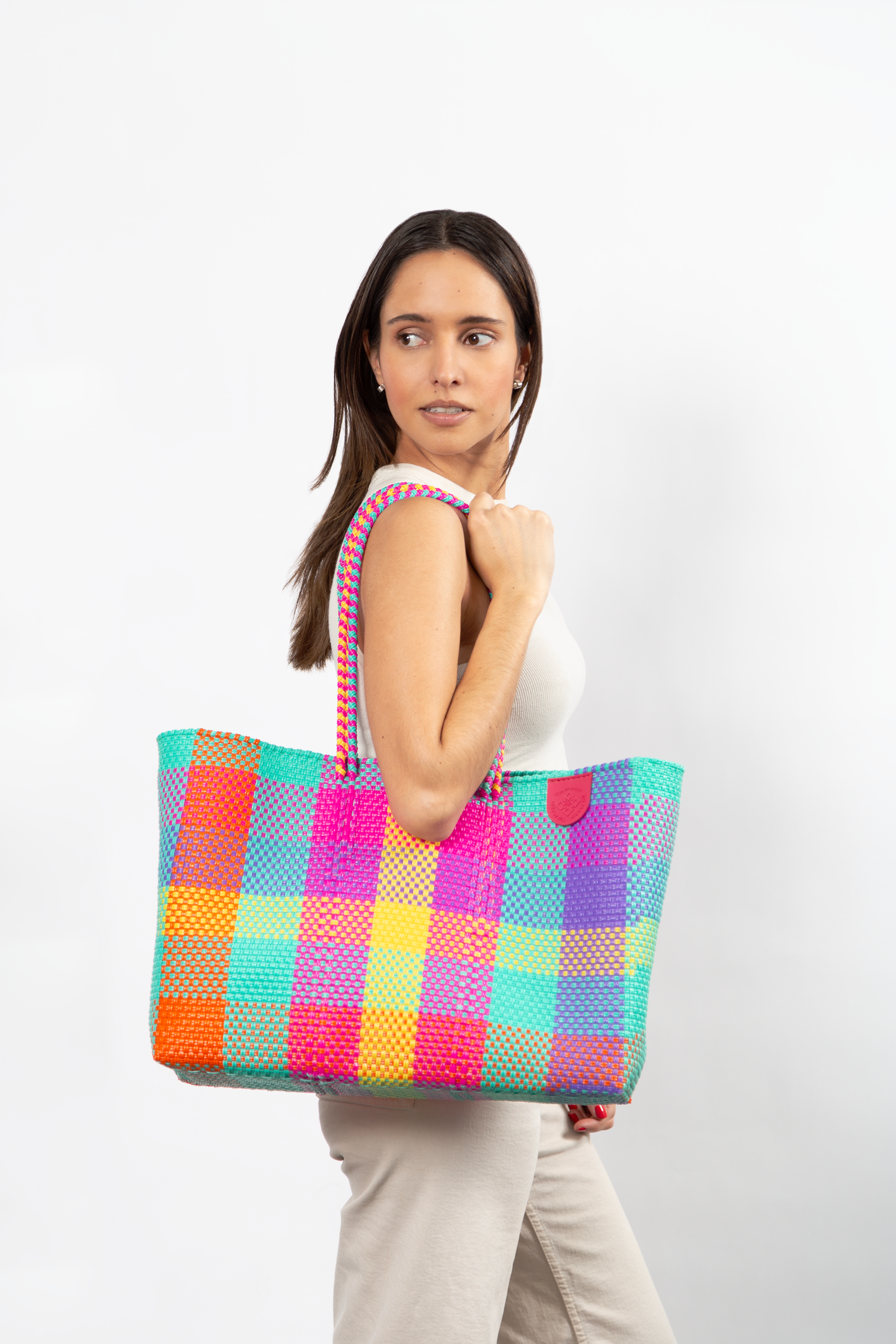 Fiesta Woven Super Tote Tin Marin Brand