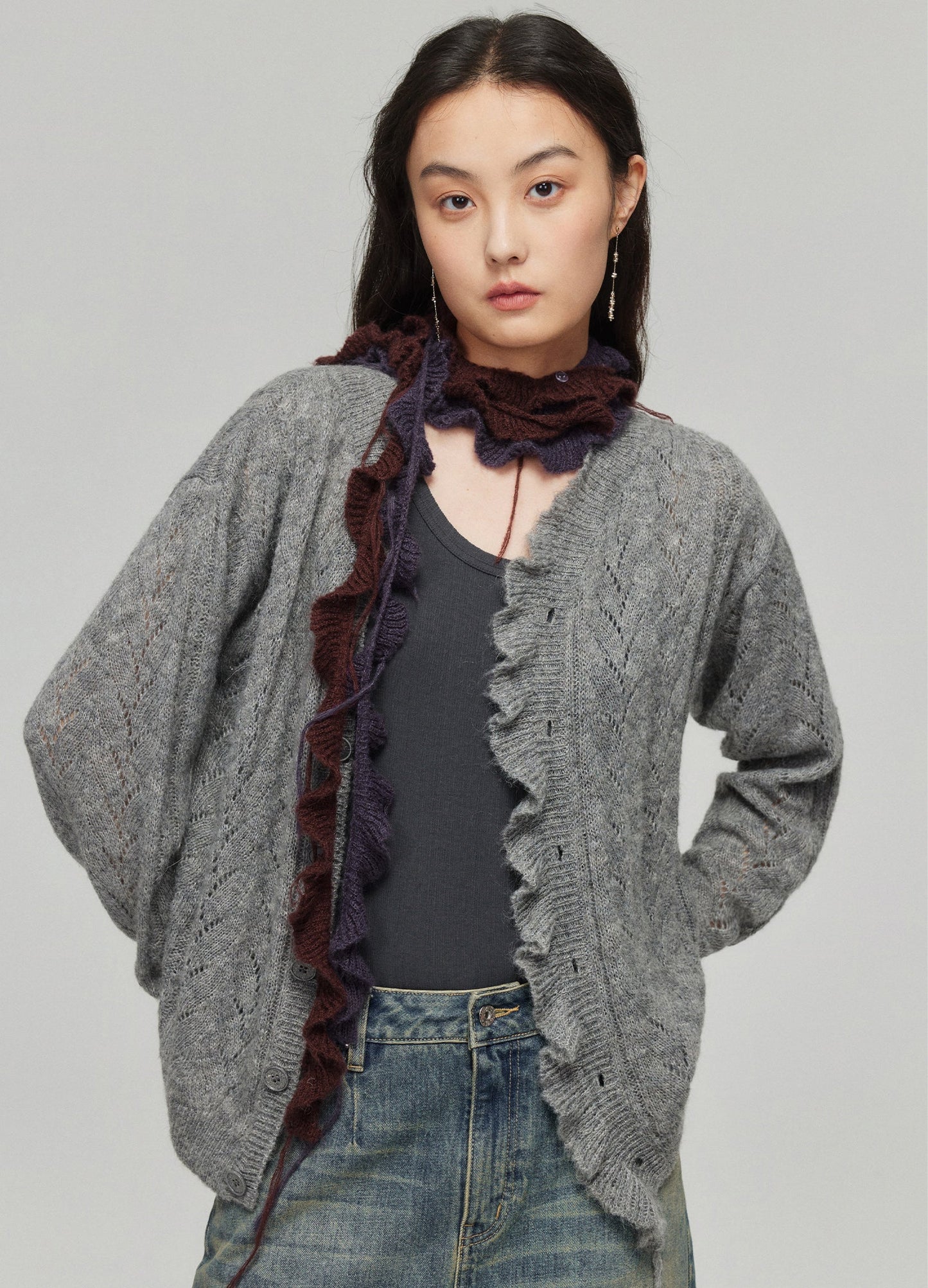 Ruffled Knit Scarves - Wolvess
