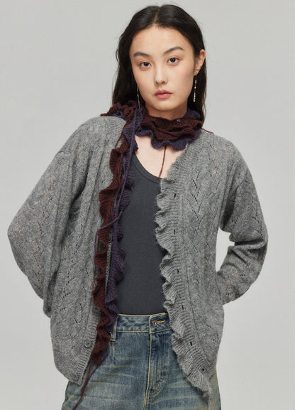 Ruffled Knit Scarves - Wolvess