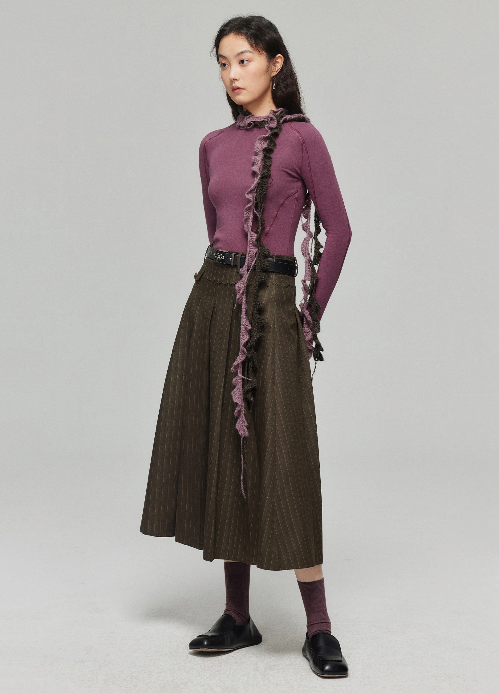 Ruffled Knit Scarves - Wolvess