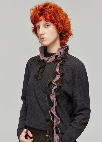 Ruffled Knit Scarves - Wolvess