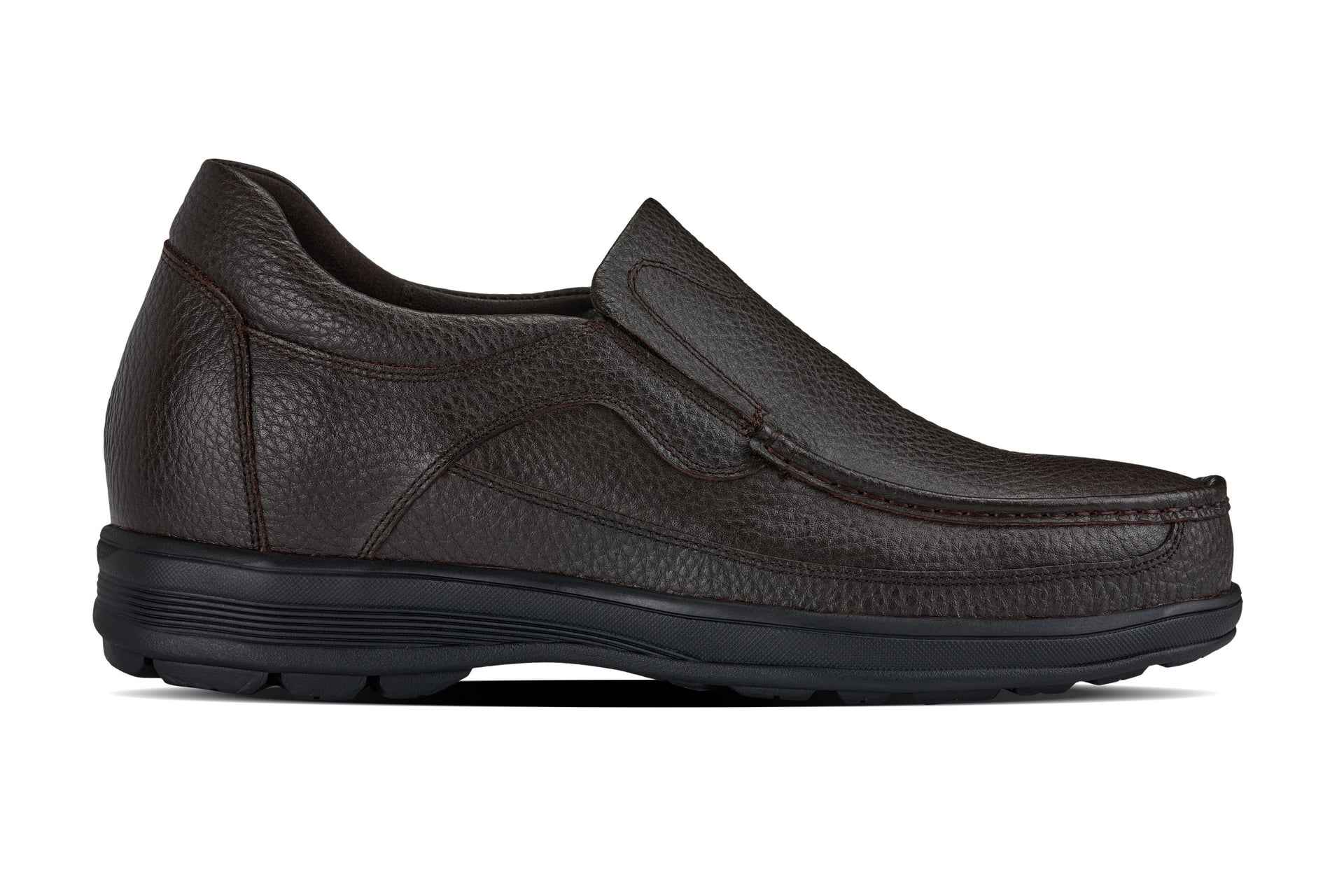 CALTO - G1823 - 3 Inches Taller (Brown) - Lightweight Slip-On Loafer Dress Shoes Tallmenshoes.com