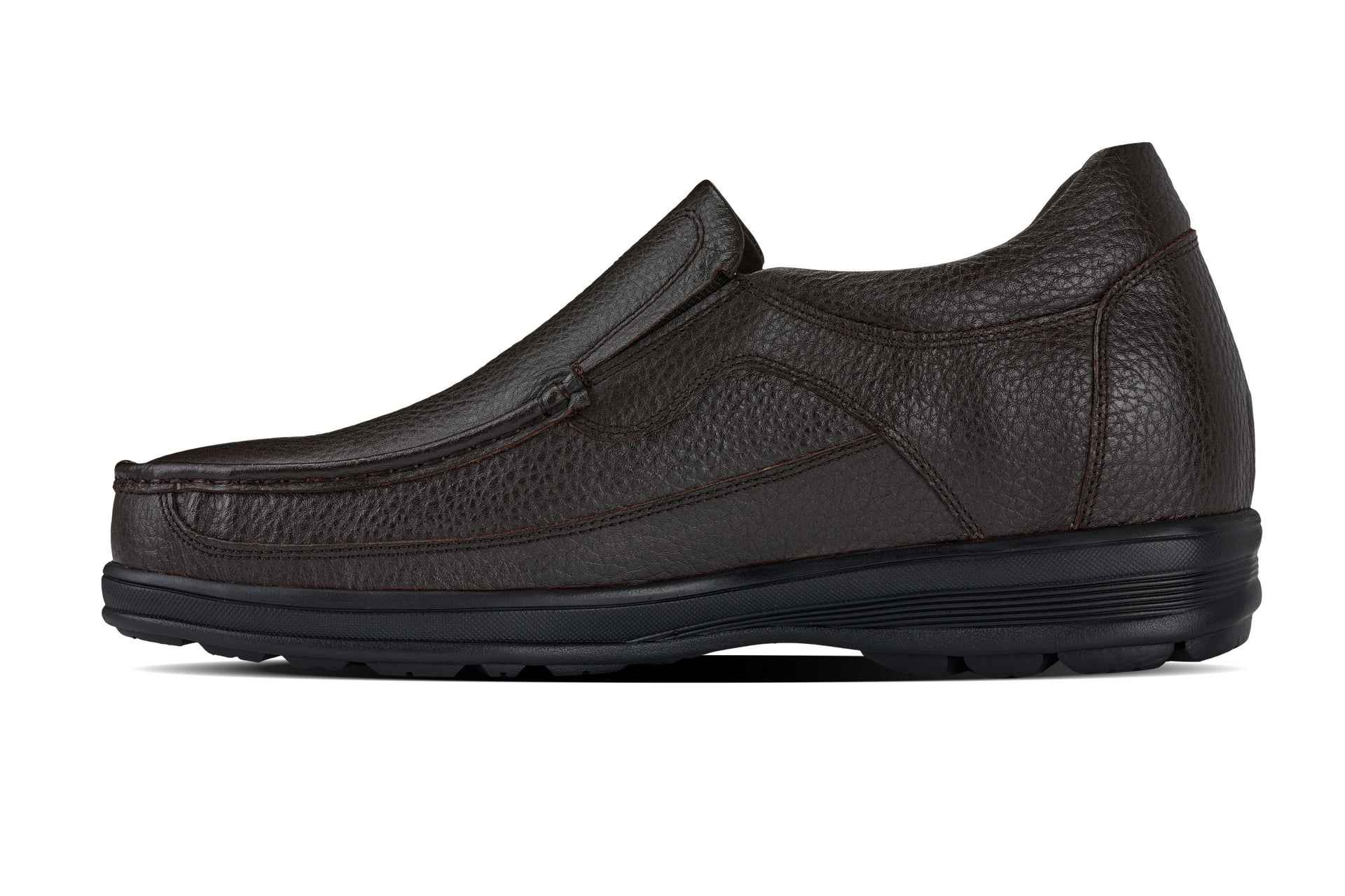 CALTO - G1823 - 3 Inches Taller (Brown) - Lightweight Slip-On Loafer Dress Shoes Tallmenshoes.com