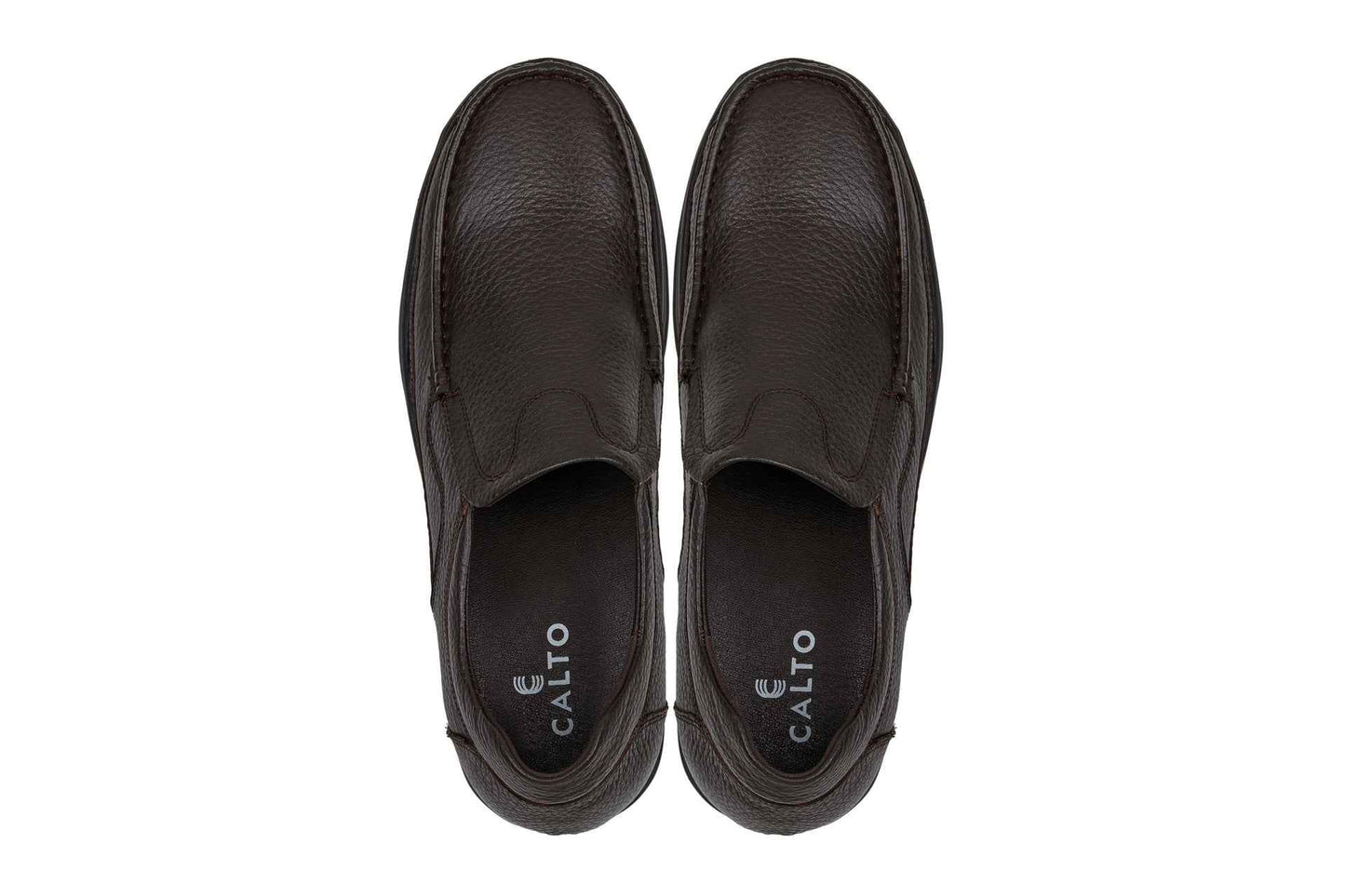 CALTO - G1823 - 3 Inches Taller (Brown) - Lightweight Slip-On Loafer Dress Shoes Tallmenshoes.com