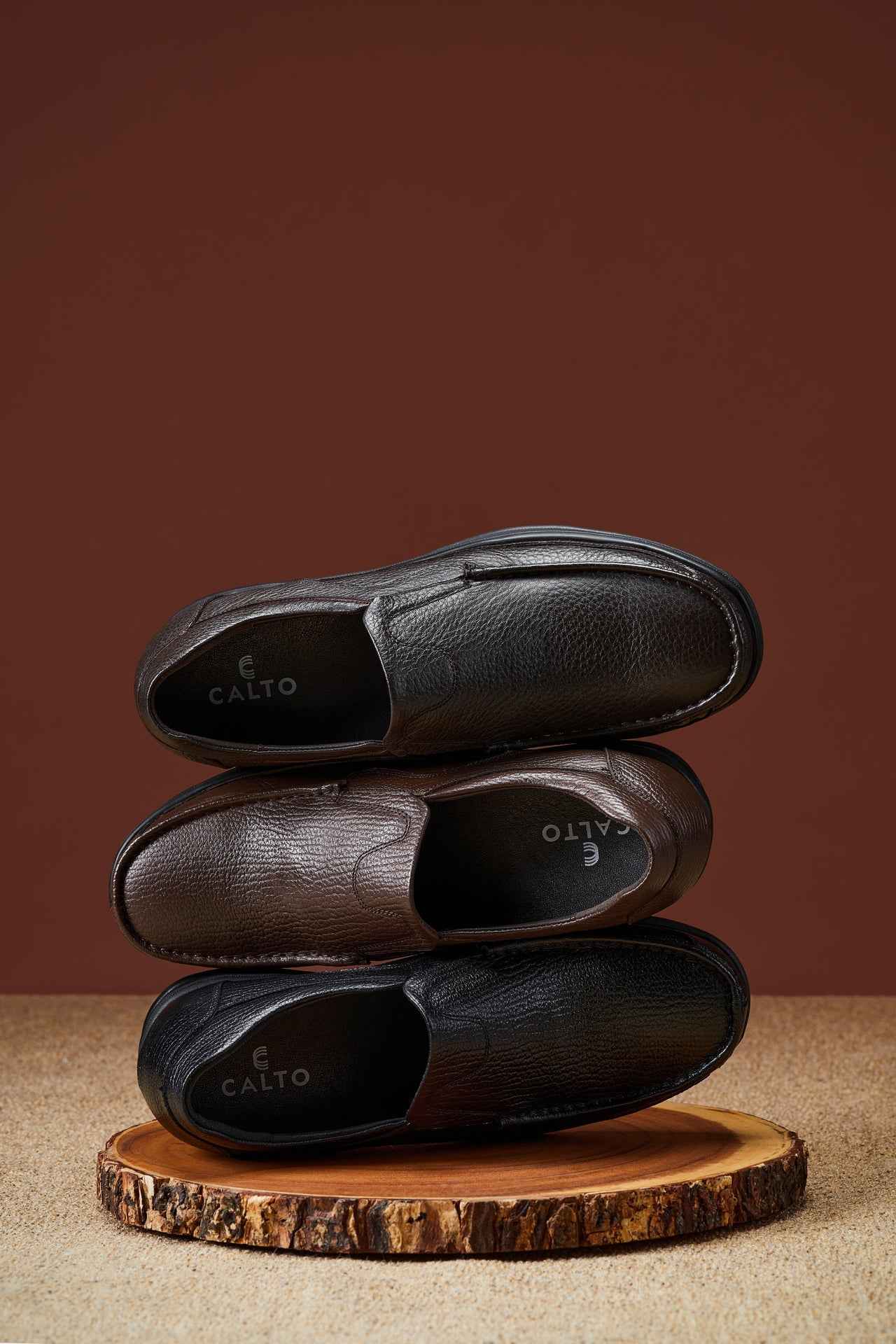 CALTO - G1827 - 3 Inches Taller (Brown) - Lightweight Tallmenshoes.com