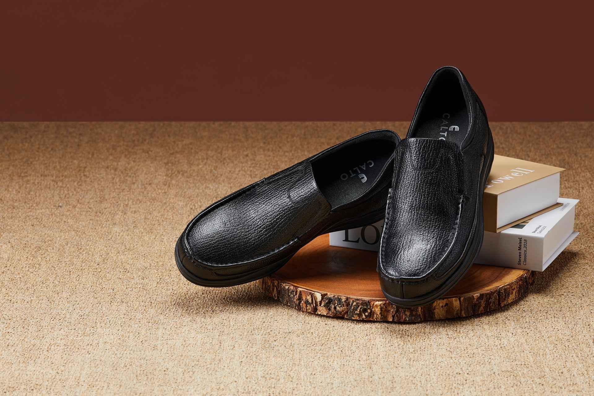 CALTO - G1825 - 3 Inches Taller (Black) - Lightweight Tallmenshoes.com