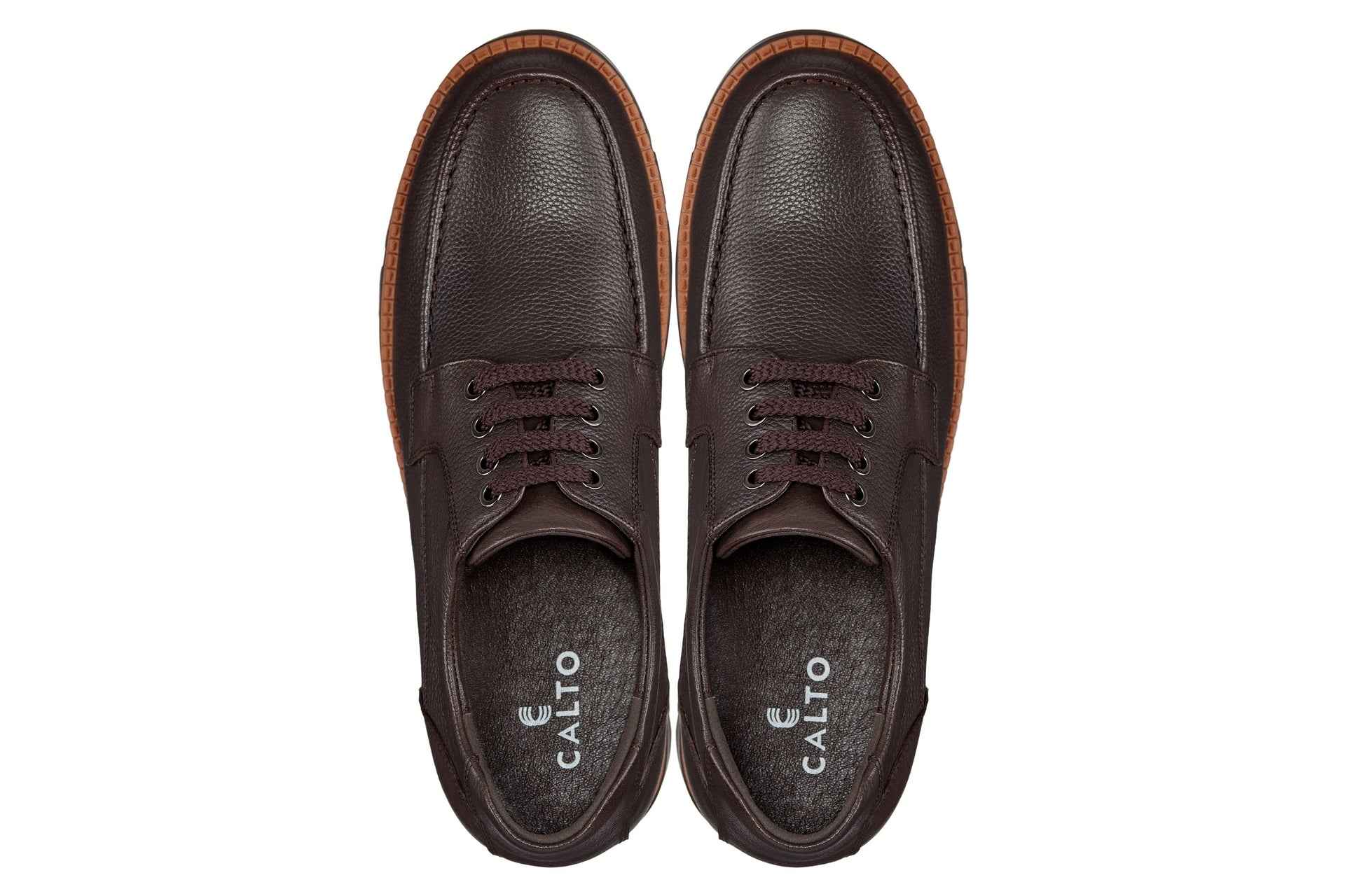 CALTO - G63811 - 3 Inches Taller (Dark Brown) Tallmenshoes.com