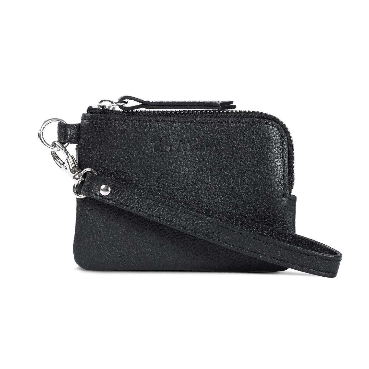 Gina Leather Top Zip Wallet Tin Marin Brand