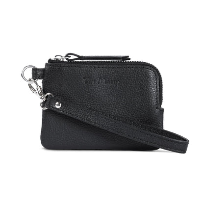 Gina Leather Top Zip Wallet Tin Marin Brand