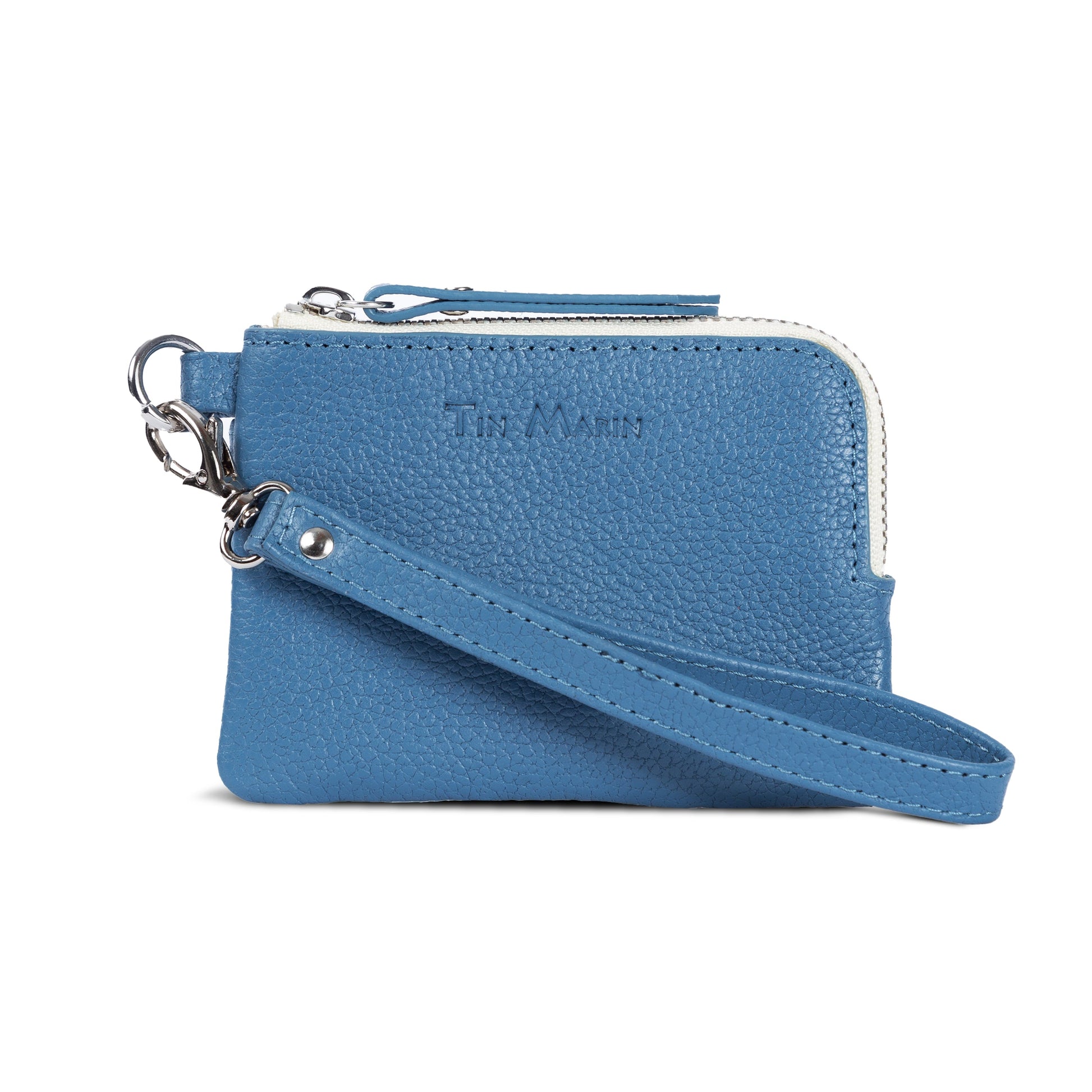 Gina Leather Top Zip Wallet Tin Marin Brand
