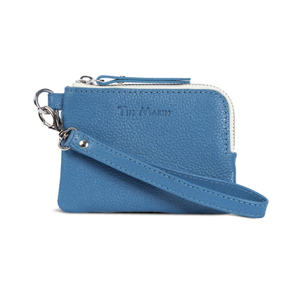 Gina Leather Top Zip Wallet Tin Marin Brand