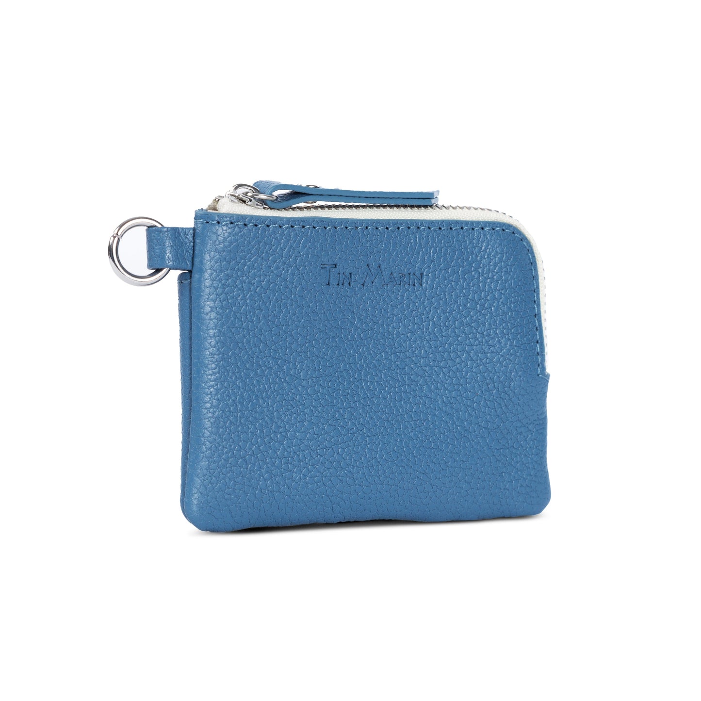 Gina Leather Top Zip Wallet Tin Marin Brand