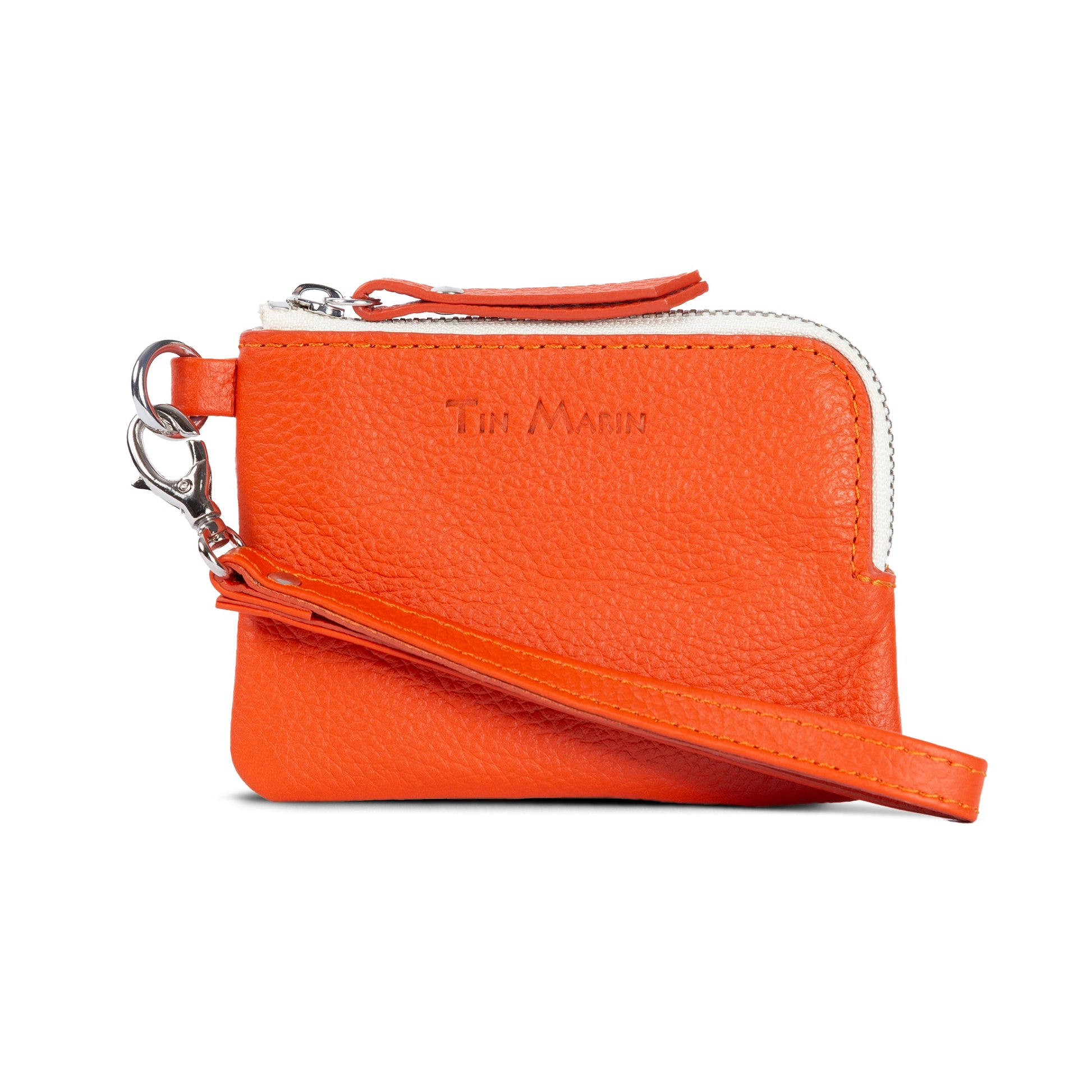 Gina Leather Top Zip Wallet Tin Marin Brand