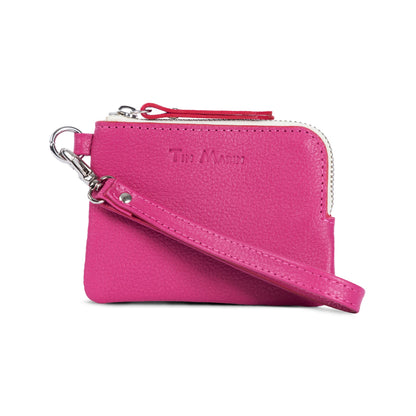 Gina Leather Top Zip Wallet Tin Marin Brand