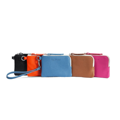 Gina Leather Top Zip Wallet Tin Marin Brand