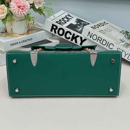 Green Goyardine Coated Canvas and Leather PM Saigon Top Handle Bag