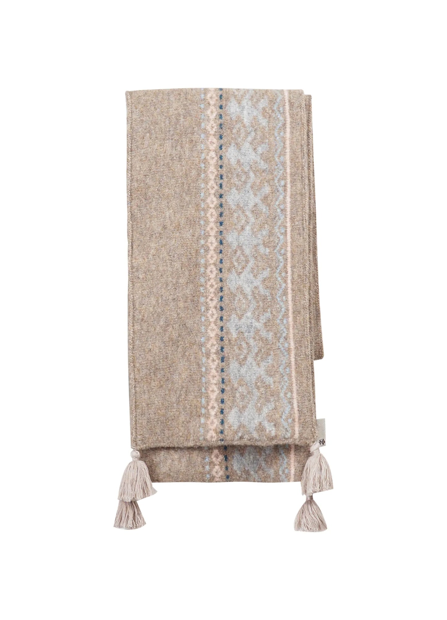 Fair Isle Tassel Scarf - Wolvess