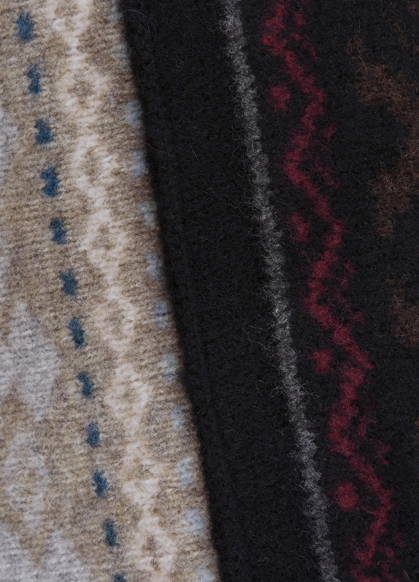 Fair Isle Tassel Scarf - Wolvess