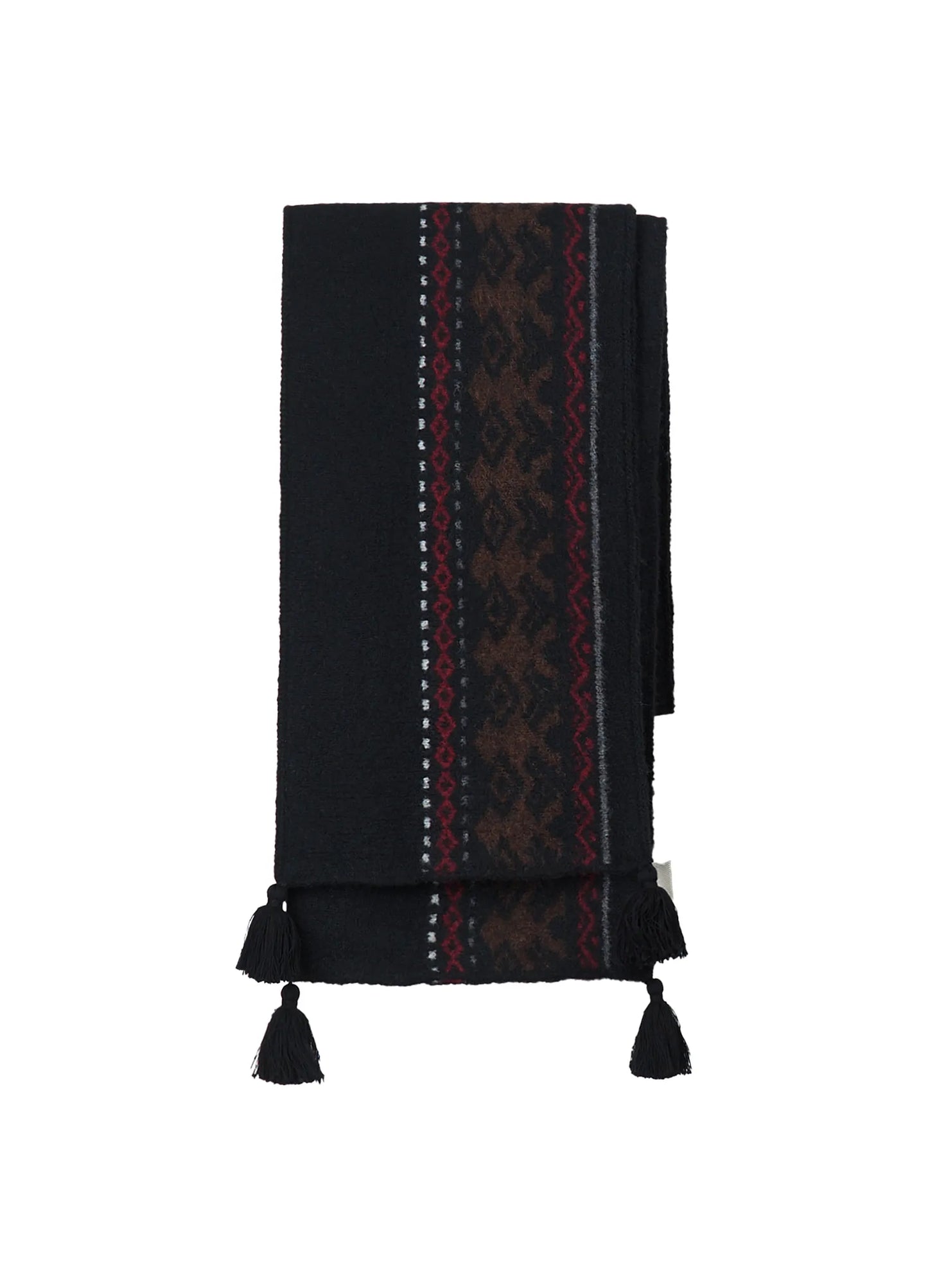 Fair Isle Tassel Scarf - Wolvess