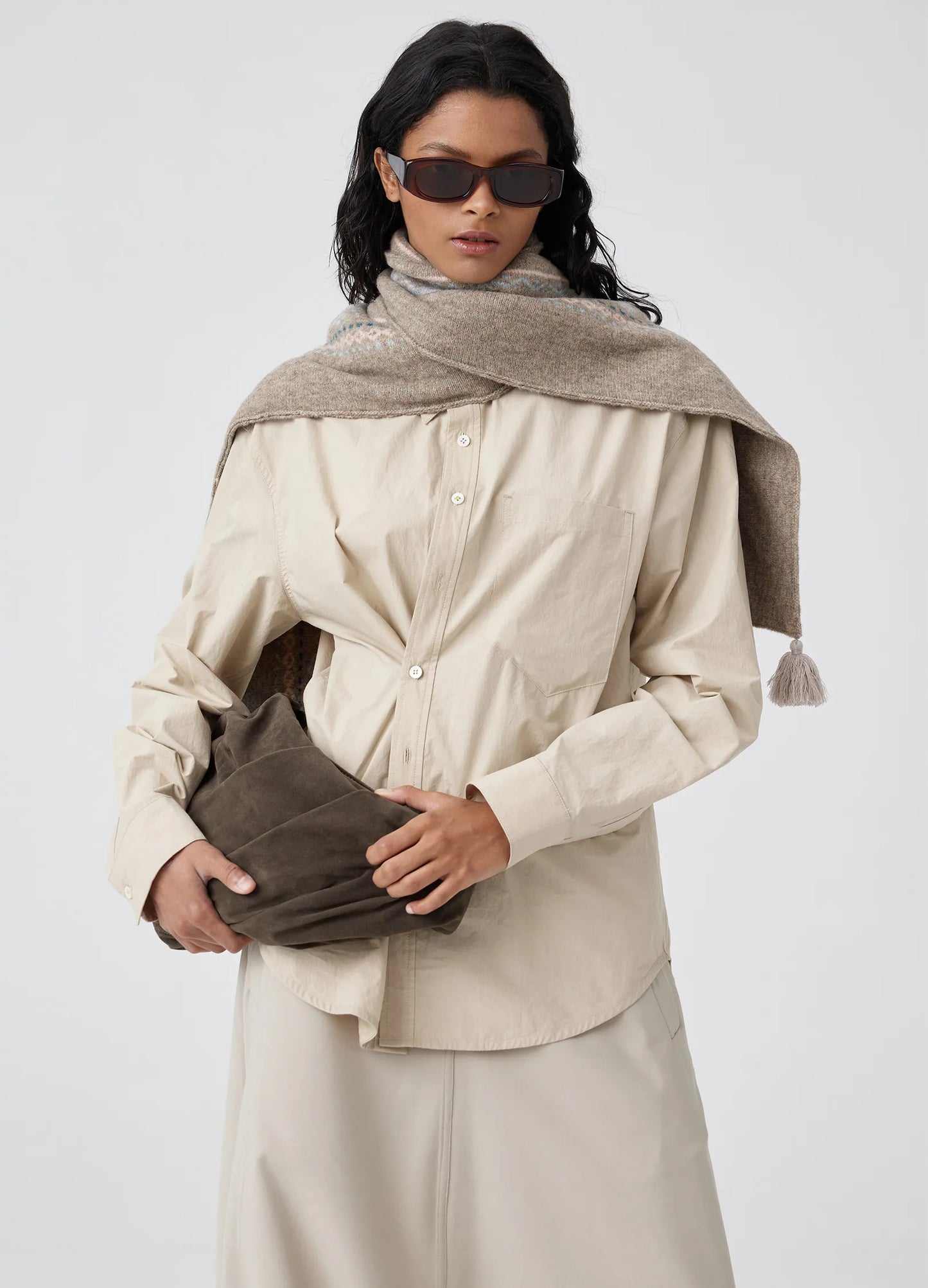 Fair Isle Tassel Scarf - Wolvess