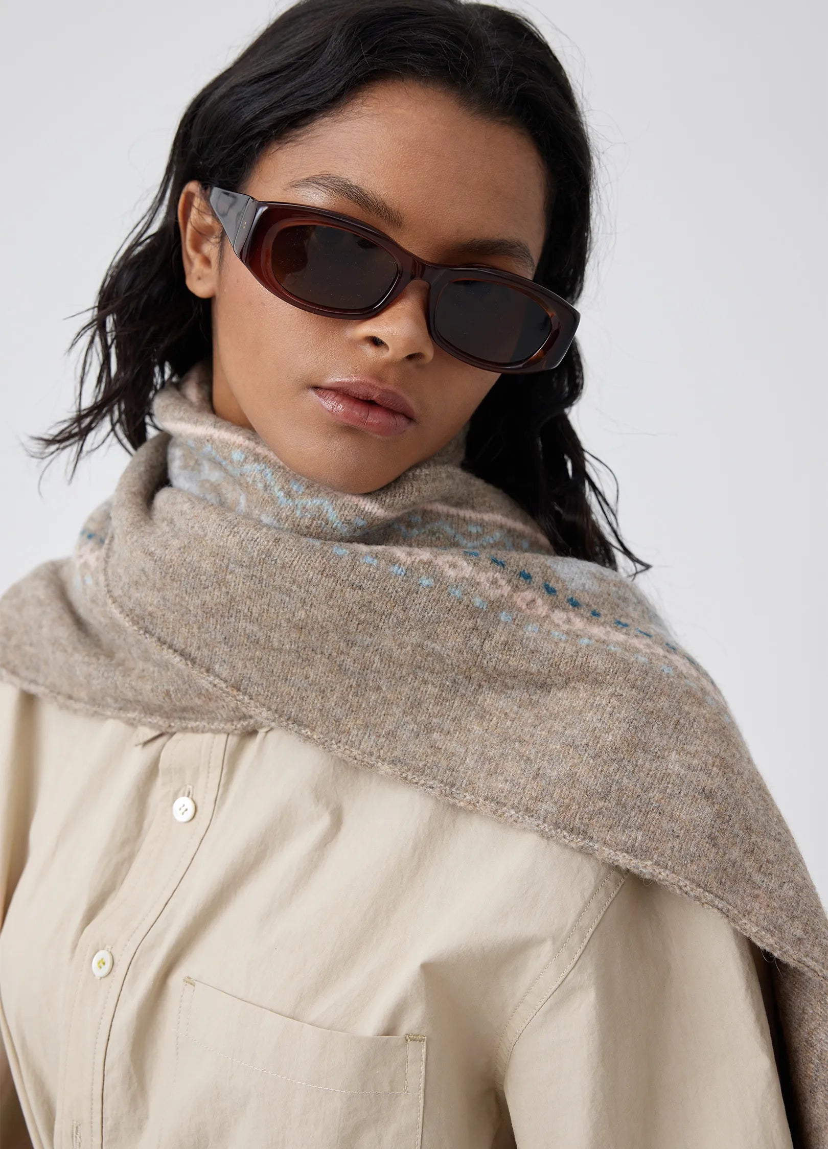 Fair Isle Tassel Scarf - Wolvess