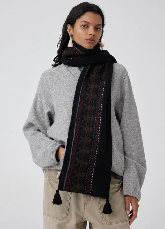 Fair Isle Tassel Scarf - Wolvess
