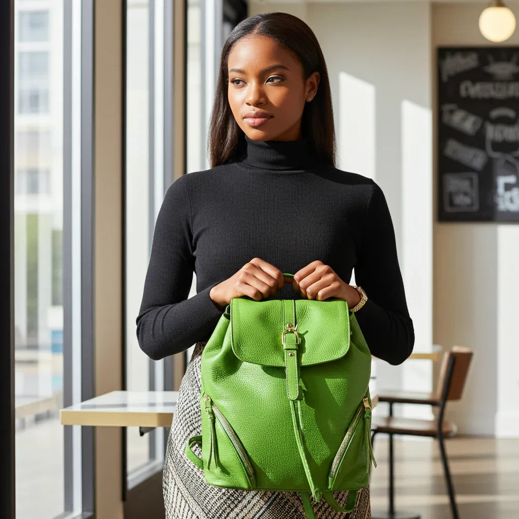 Sophia Full Grain Leather Backpack -- Womens Backpack MiamiLeathers.com