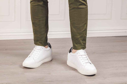 CALTO 2.6-Inch Taller White Elevator Sneakers H0833 Tallmenshoes.com