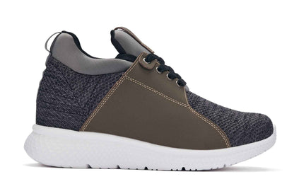 CALTO 3.2-Inch Taller Charcoal Men's Elevator Sneakers - H71923 Tallmenshoes.com