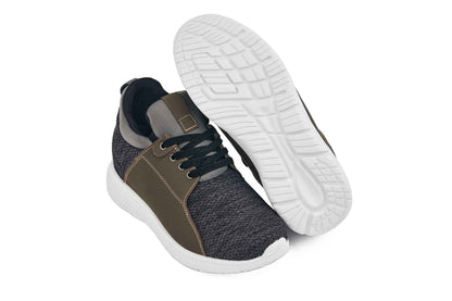 CALTO 3.2-Inch Taller Charcoal Men's Elevator Sneakers - H71923 Tallmenshoes.com
