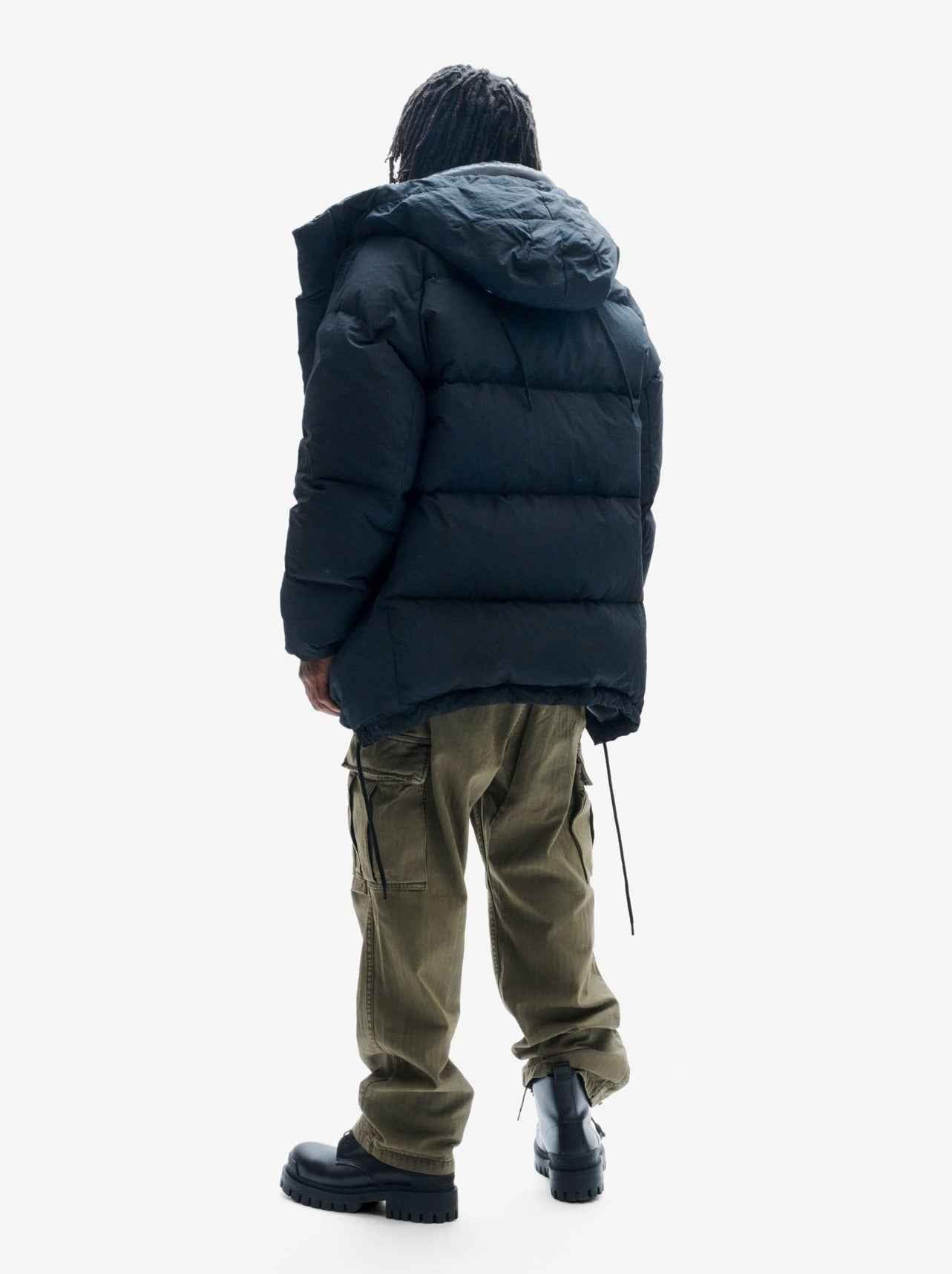 Long Down Parka - Black