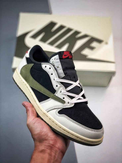 Air Jordan 1 Travis Scott Olive Wmns Limited Edition Retro Low OG Sneakers
