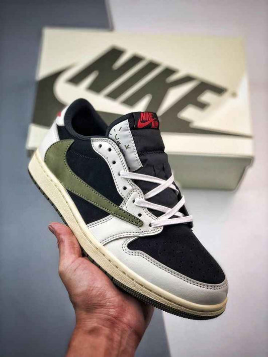 Air Jordan 1 Travis Scott Olive Wmns Limited Edition Retro Low OG Sneakers