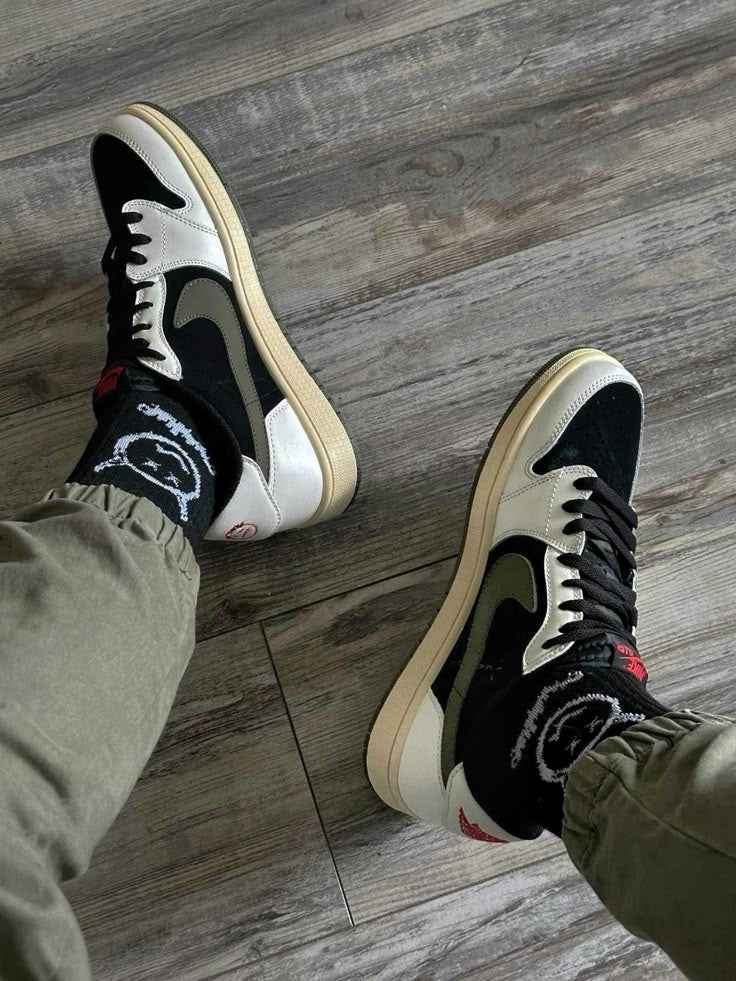 Air Jordan 1 Travis Scott Olive Wmns Limited Edition Retro Low OG Sneakers
