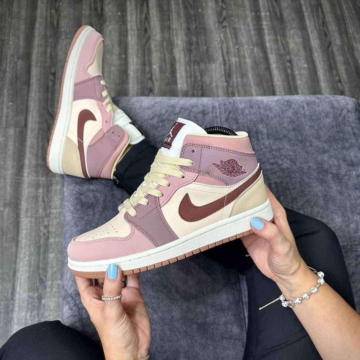 Custom Jordan 1 Mid SE Dark Pony Smoky Mauve DO7440-821 - Jordan 1 Mid Dark Pony Smoky