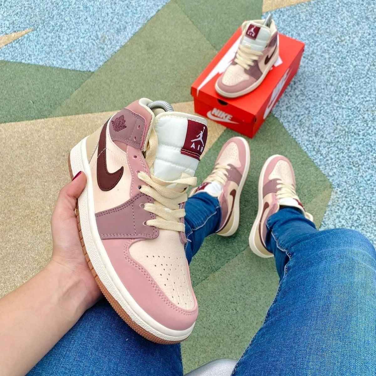 Custom Jordan 1 Mid SE Dark Pony Smoky Mauve DO7440-821 - Jordan 1 Mid Dark Pony Smoky