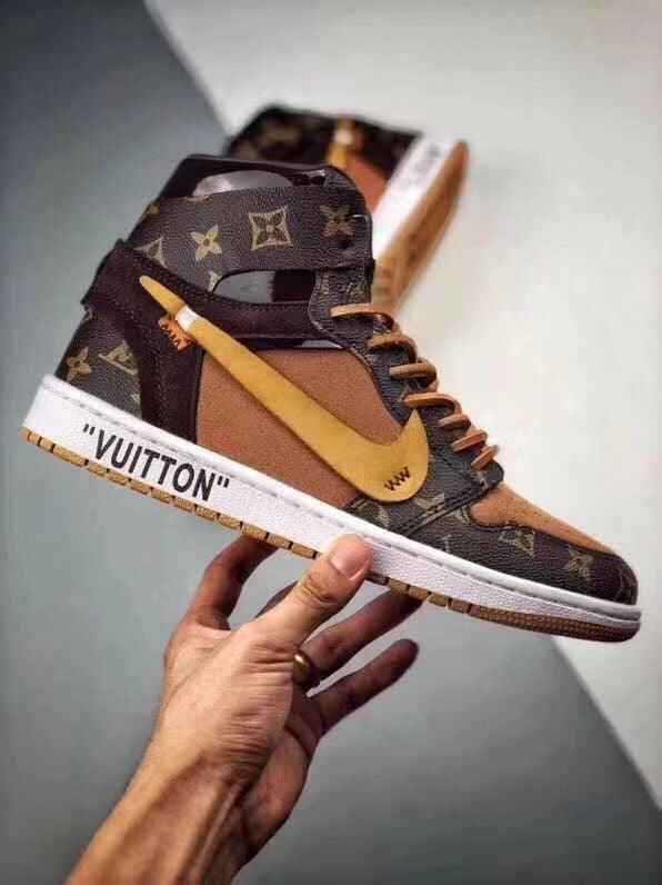 Custom Air Jordan 1 x LV Logo