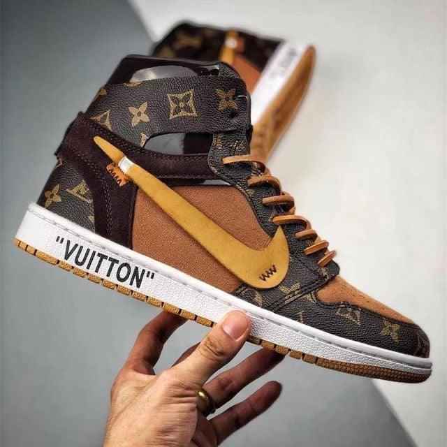 Custom Air Jordan 1 x LV Logo
