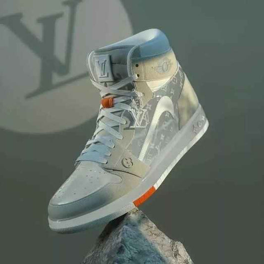 Custom Air Jordan 1 LV Monogram - Personalized Sneakers for Style and Comfort