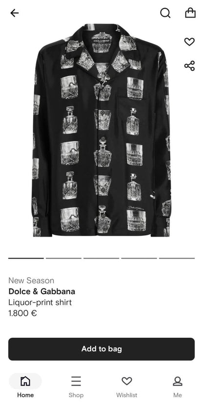 D&G Streetwear Luxury Shirt 1984